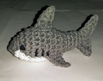 Baby Shark Crocheted Cat Toy, Catnip Toy, Cat toy, Kitten Toy, Baby Shark (4")