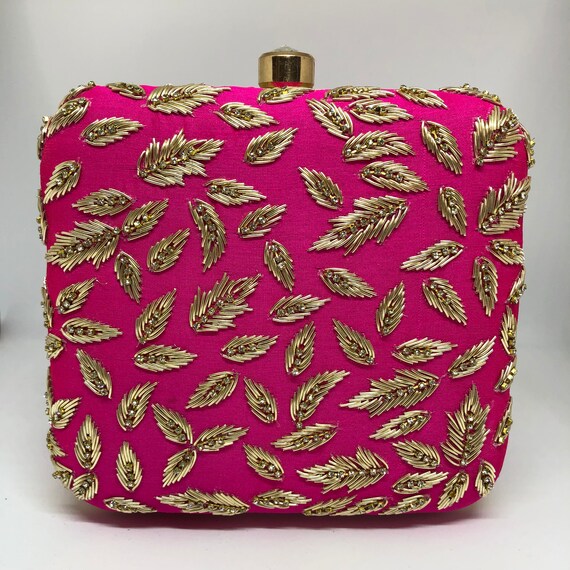 hot pink clutch purse