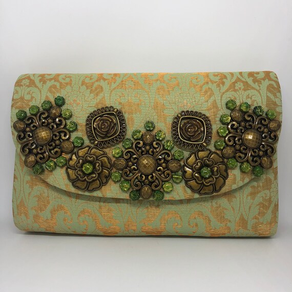 bronze clutch purse