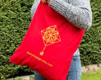 Himmeli Ornament Cotton Tote Bag: Reusable Canvas Shopper
