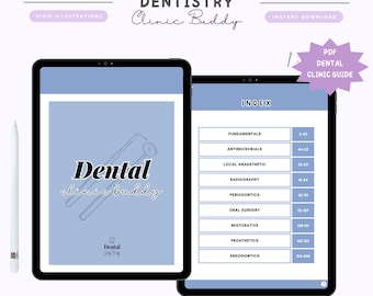 Copain de clinique de dentisterie numérique | Guide clinique | Portefeuille pour dentistes | Guide clinique pour les étudiants en médecine dentaire et les nouveaux dentistes | PDF numérique