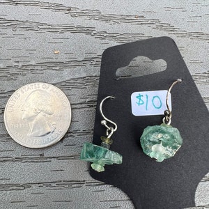 Handmade earrings featuring ancient roman glass beads on sterling silver ear wires. image 2