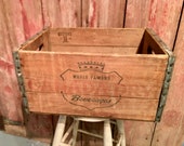 Vintage Canada Dry Vintage Soda Crate Canada Dry Soda Crate Wooden Soda Pop Crate Vintage Farmhouse Storage Crate Wood Green - Red Logo