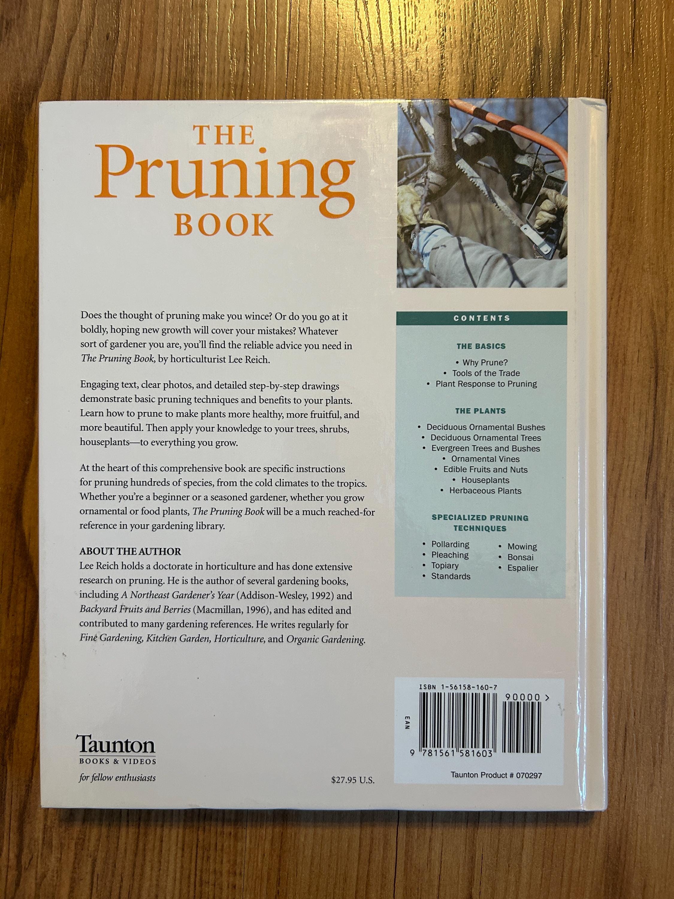 Proning Reference Vintage the Pruning Book - by Lee Reich - Garden Book - Hardcover ...