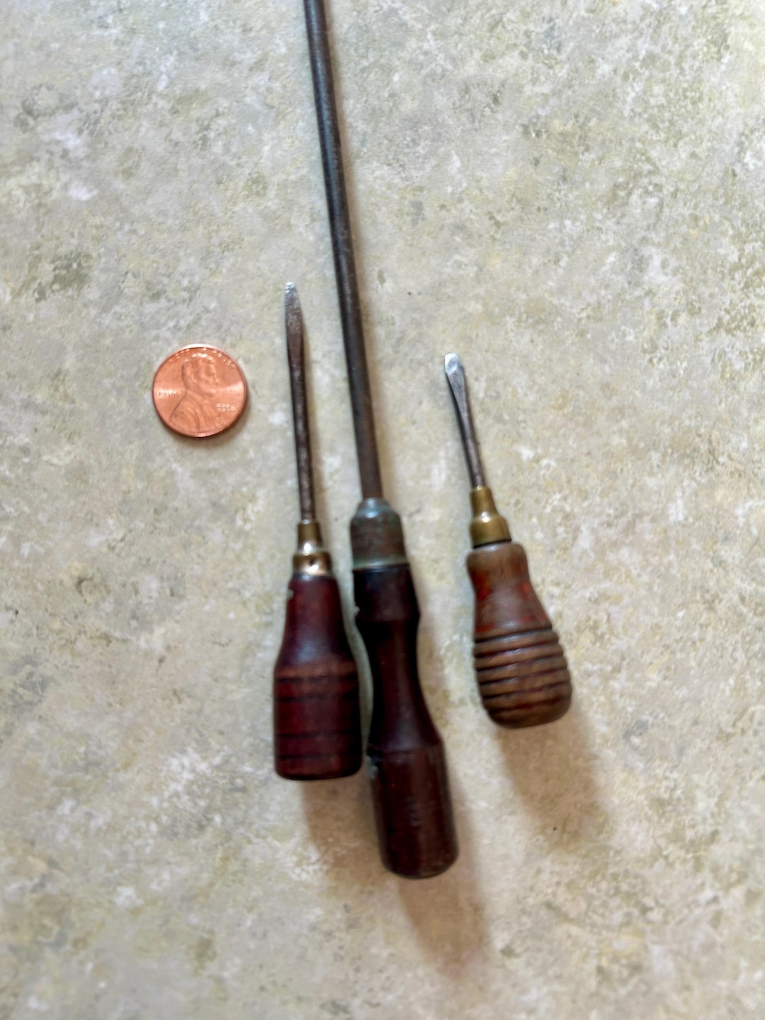 Group of 3 Unique Antique Screwdrivers Clockmakers or Fine Work