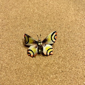 Vintage Green Rhinestone & Enamel Wing Butterfly Brooch - Beautiful Nature Pin - Vintage Butterfly Pin - Vintage Jewelry - Costume Jewelry