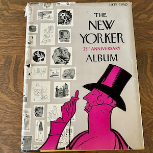 The New Yorker Twenty-Fifth Anniversary Album 1925-1950 - Hardcover 1951 - Vintage Art Book - Cartoon Book - MCM Culture Book - New Yorker