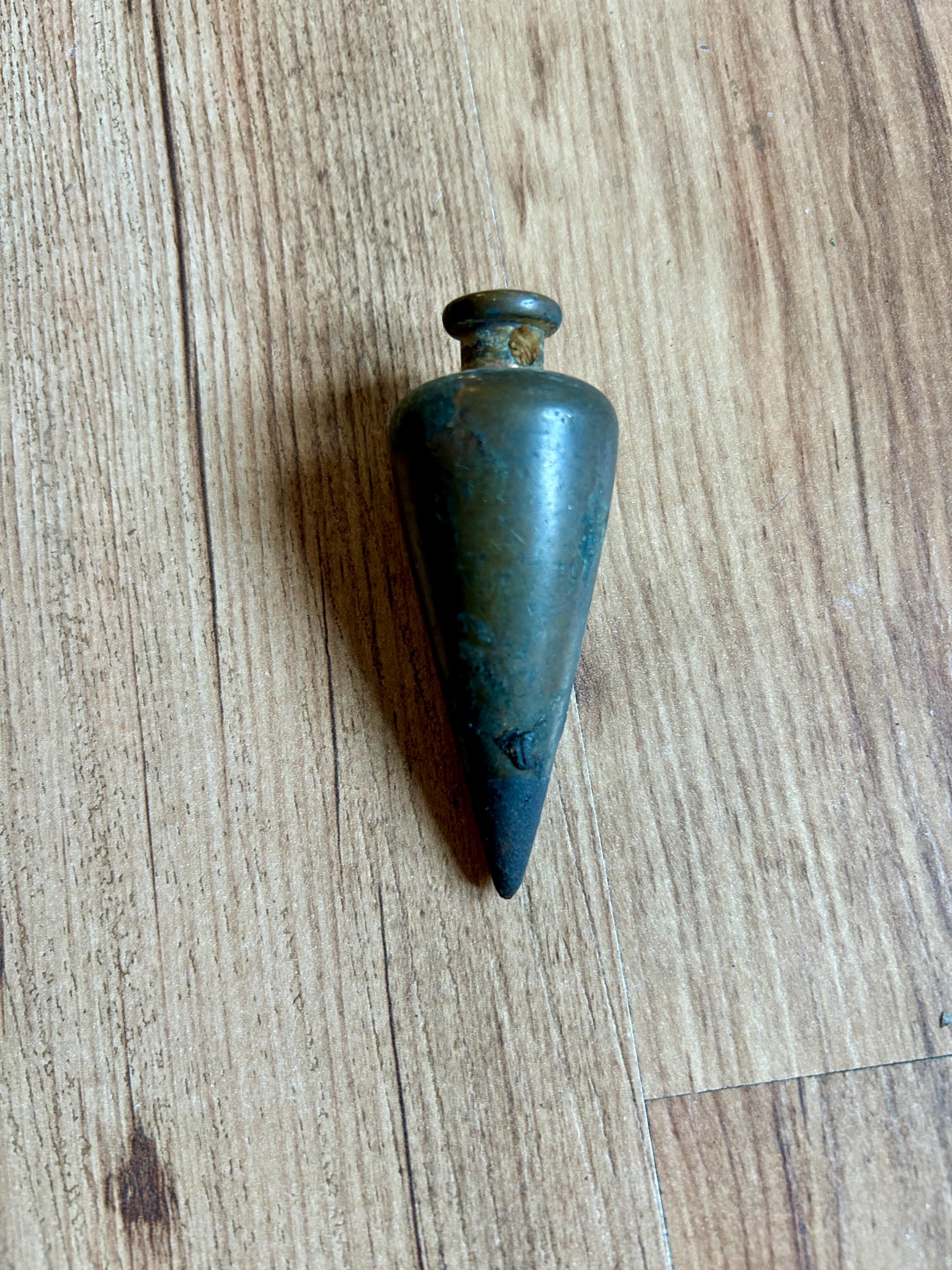 Vintage Plumb Bob- Vintage Tool- Solid Brass Leveling Plumb Bob- Tool