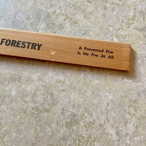 Antique Wooden Ruler - Vintage Smokey the Bear Wood Ruler - PA Forestry ...