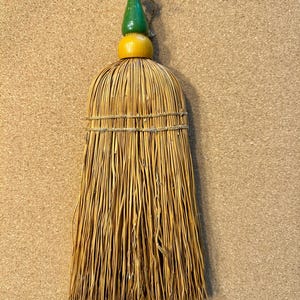 Vintage Hand Broom -Vintage Whisk Broom - Has Nice Painted Wooden Handle on the Top - Great Looking Hand Broom - Great Art Piece for on Wall