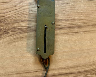 Vintage Brass Spring Scale - Antique Forschner's Balance No 2 Scale - Primitive Scale - Farmhouse - Industrial - Kitchen Decor