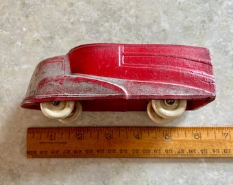 Vintage Streamlined 1930's Red Toy Truck by The Sun Rubber Company - Toy Truck - Rubber Toys - Art Deco Rubber Truck Toy - Antique Toys