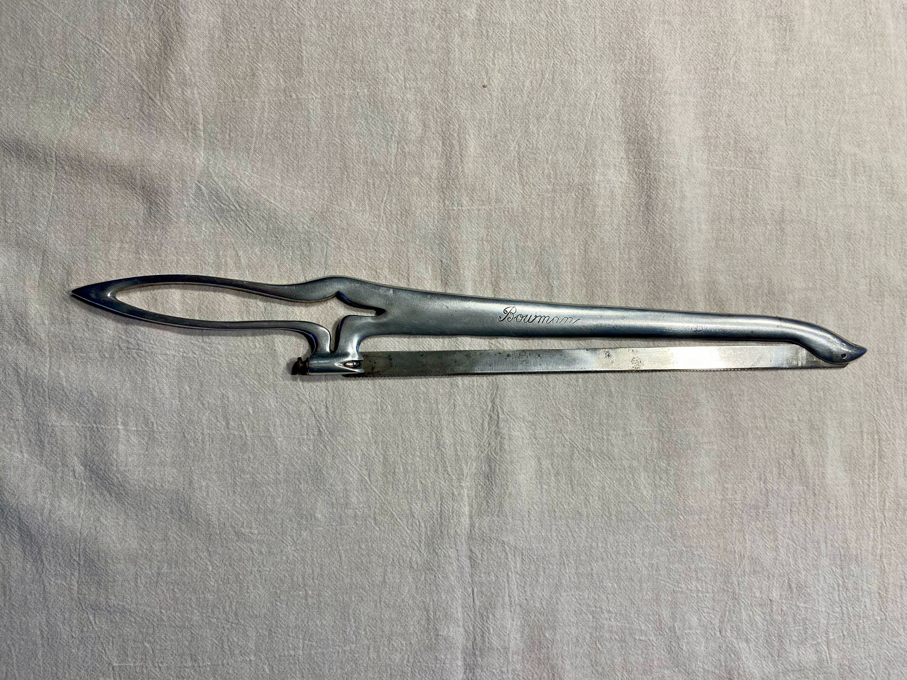 Antique Rare Bowman Aluminum Chef Saw/meat Saw From Lancaster - Etsy