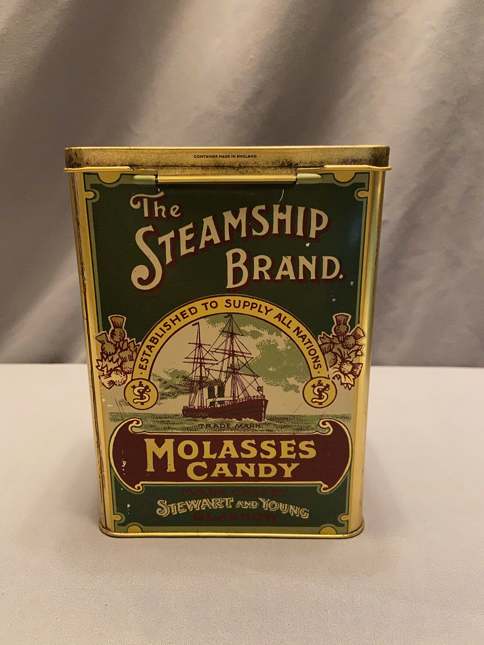 The Steamship Brand Molasses Candy Tin Stewart & Young Etsy