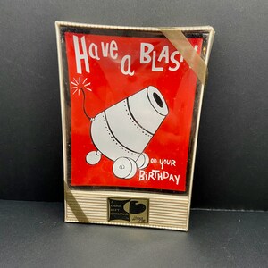 Mid-Century Houze Art Happy Birthday Card Gift Original, Retro Houze Art Glass Tray with Happy Birthday Message in Original Box