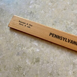 Antique Wooden Ruler - Vintage Smokey the Bear Wood Ruler - PA Forestry ...