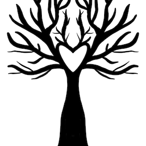 Archivo SVG y JPG de imágenes prediseñadas de árbol de huellas dactilares (descarga digital) para usar con cricut, silueta, máquina láser, mira, cnc, aeon, glowforge