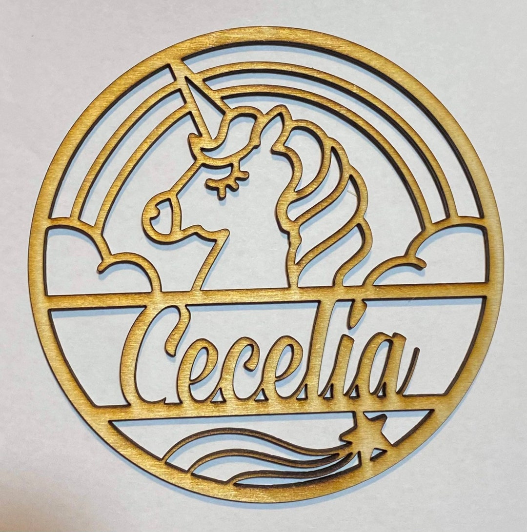 Unicorn Laser Cut File for Personalization for Laser Machine, Cnc