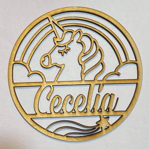 Unicorn laser cut file for personalization for laser machine, cnc, glowforge, cricut, silhouette, mira