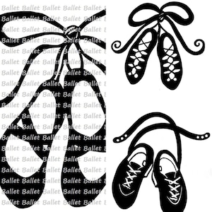 Dance Shoes SVG: Ballet, Irish, Tap Shoes (Digital File)
