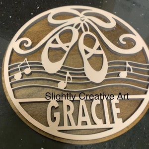 Ballet dance SVG name *Digital file* personalized sign cut laser cricut glowforge cnc