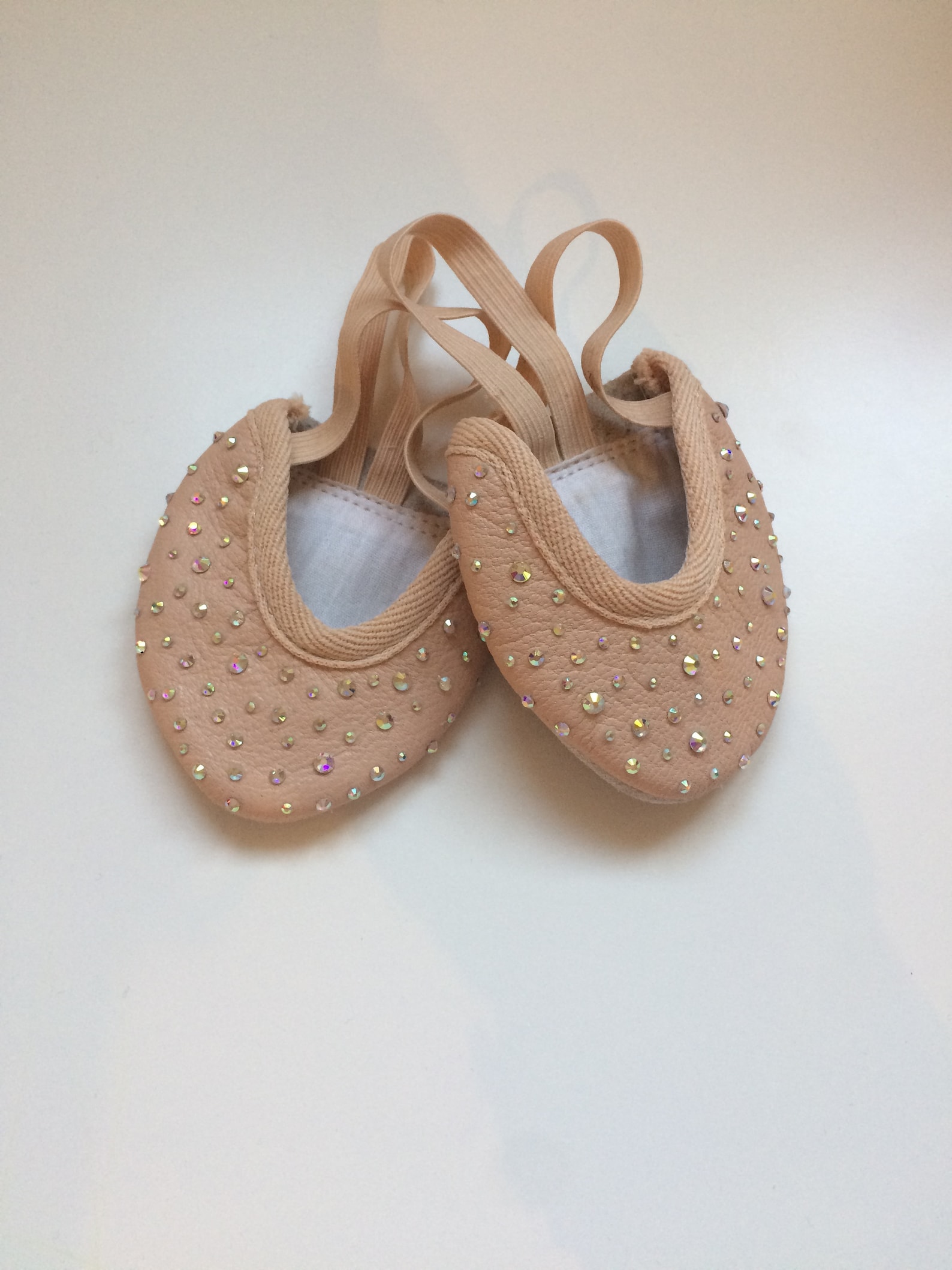 diamante toe shoes half shoes ballet rhythmic gymnastics lyrical dance all sizes