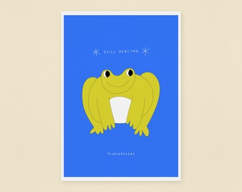 Still Healing | Frog A6 Print | By Studio Pheebs | LGBTQ+ Art