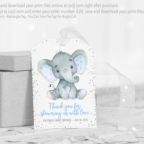 Elephant Gift Tags Etsy