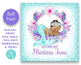 ethnic mermaid baby shower decorations