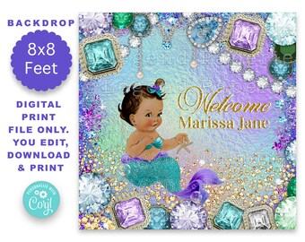 ethnic mermaid baby shower decorations