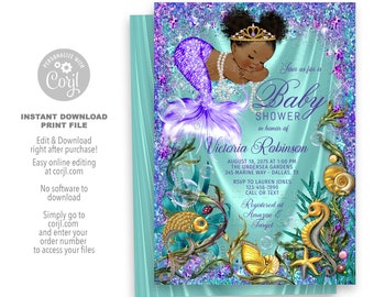 Mermaid Baby Shower Etsy