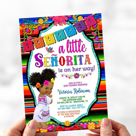 Fiesta baby shower evite sale