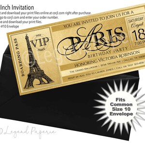 Invitations fête d'anniversaire Paris, ticket d'invitation fête d'anniversaire, invitation fête d'anniversaire en or noir, invitation fête Paris, bal de promo de Paris, P1