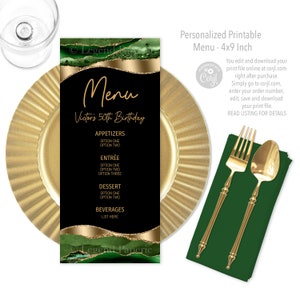 Smaragdgrüne Menüs,Grün Gold,Geburtstagsfeier des Mannes,Geburtstagsfeier der Männer,Herren Menü,Achat Geburtstagsfeier,Achat Menüs,Corporate Party Menüs,MR3
