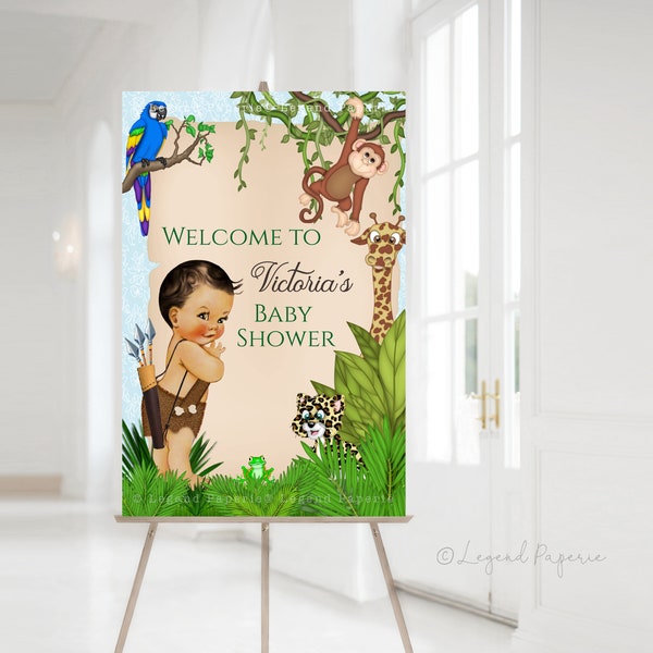 Ethic Boy Safari Baby Shower Welcome Sign,Safari Welcome Signs,Boy Safari Baby Shower,Ethnic Boy Safari Baby Shower Signs,Boy Safari,SJ3