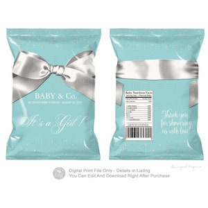 Baby & Co Baby Shower,Baby And Company Baby Shower,Baby Co Baby Shower Chip Bags,Baby Company Baby Shower Chip Bags,Breakfast at Tiffany,T1