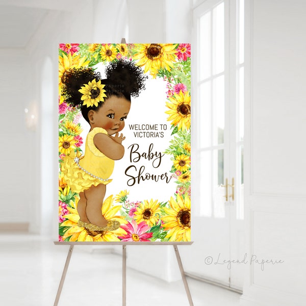 Sunflower Baby Shower Welcome Sign,Girl Sunflower Baby Shower Welcome Signs,Sunflower Baby Shower,Girl Sunflower Baby Shower,Sunflower,S1