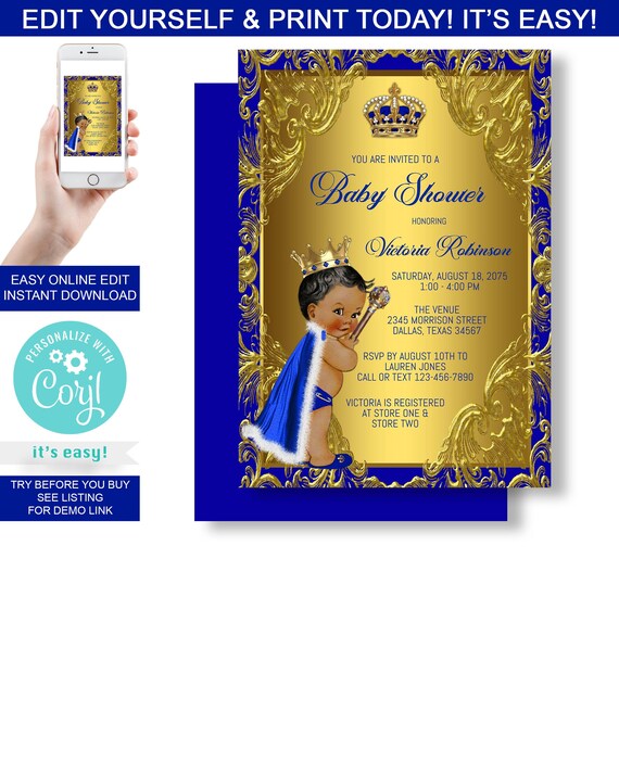 royal baby shower invitations online