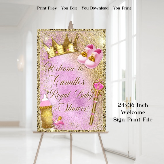 Welcome princess sale baby shower