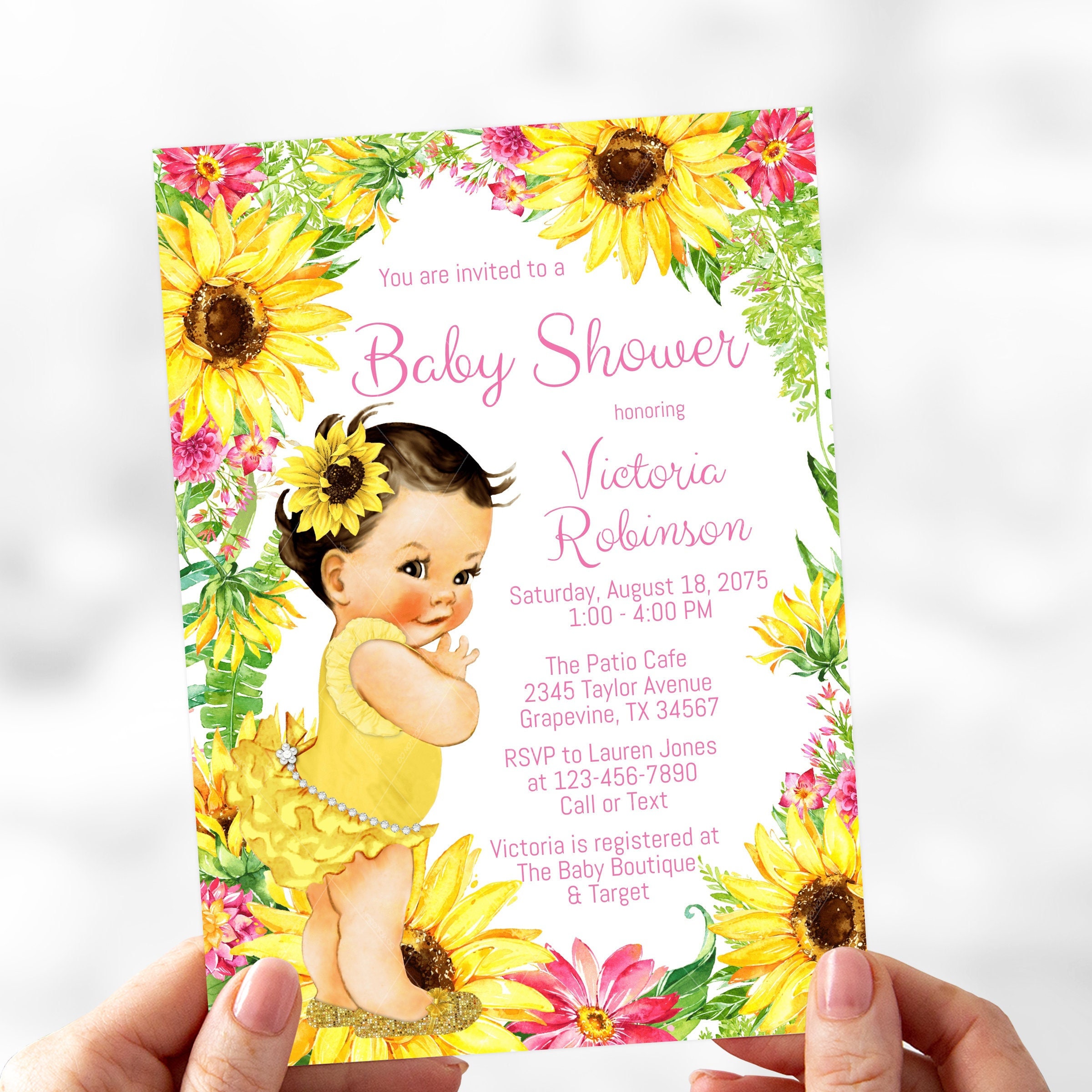 Sunflower Baby Shower Invitations Girl Sunflower Baby ShowerSummer Baby Shower Sunflower Baby Shower Sunflower Rustic Baby