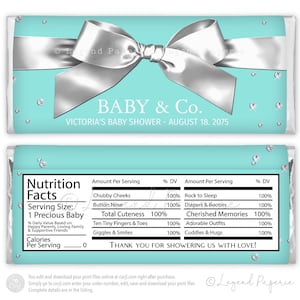 Baby & Co Baby Shower Candy Bar Wrapper,Baby And Company Baby Shower,Breakfast At Tiffanys Baby Shower,Baby Company Candy Bar Wrapper,T1
