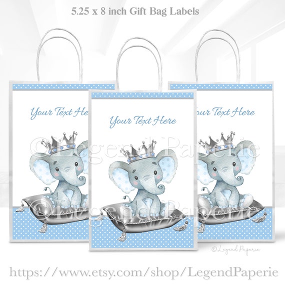 Elephant Favor Bag Decorationelephant Gift Bag Templatediy - Etsy