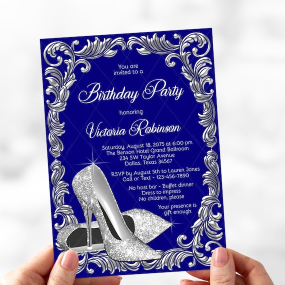 cobalt blue dress and silver shoes Classica Blu Mezzanotte With Silver Hardware Leather Slipper 49.5 main image 1