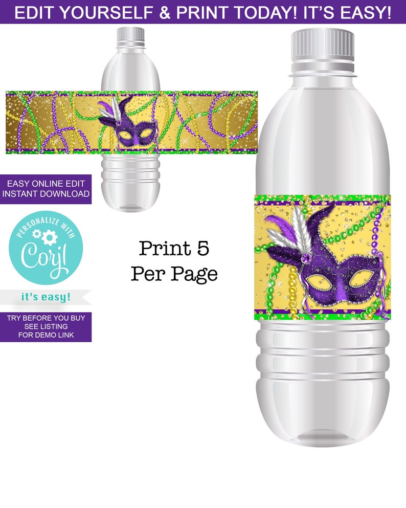 mardi gras labels