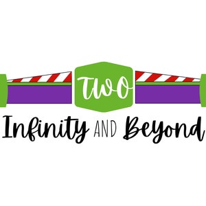 Two Infinity and Beyond Graphic | Cut-Out | Toddler Birthday Image