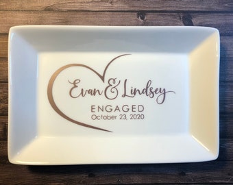 Personalized Jewelry Dish | Valet Tray | Trinket Dish | Rectangle