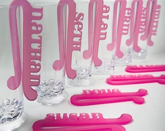 Personalized Acrylic Drink Markers | Galentine's Party Favors
