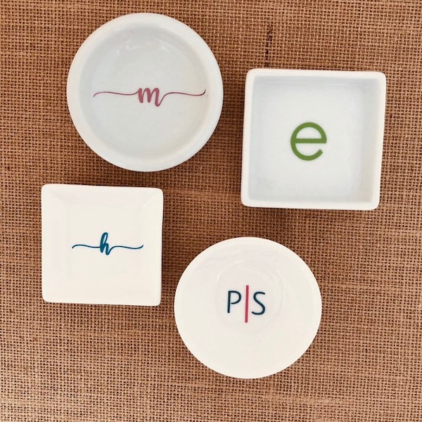 Mini | Small Ring Dish | Small Ring Holder | Personalized | Monogrammed
