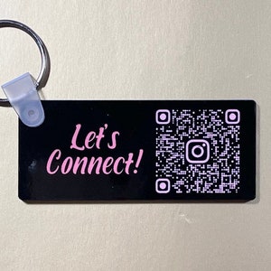 QR Code Keychain Rectangle | Instagram Keychain Realtor Keychain | Logo Keychain | Business Keychain | Personalized Keychain|Custom Keychain