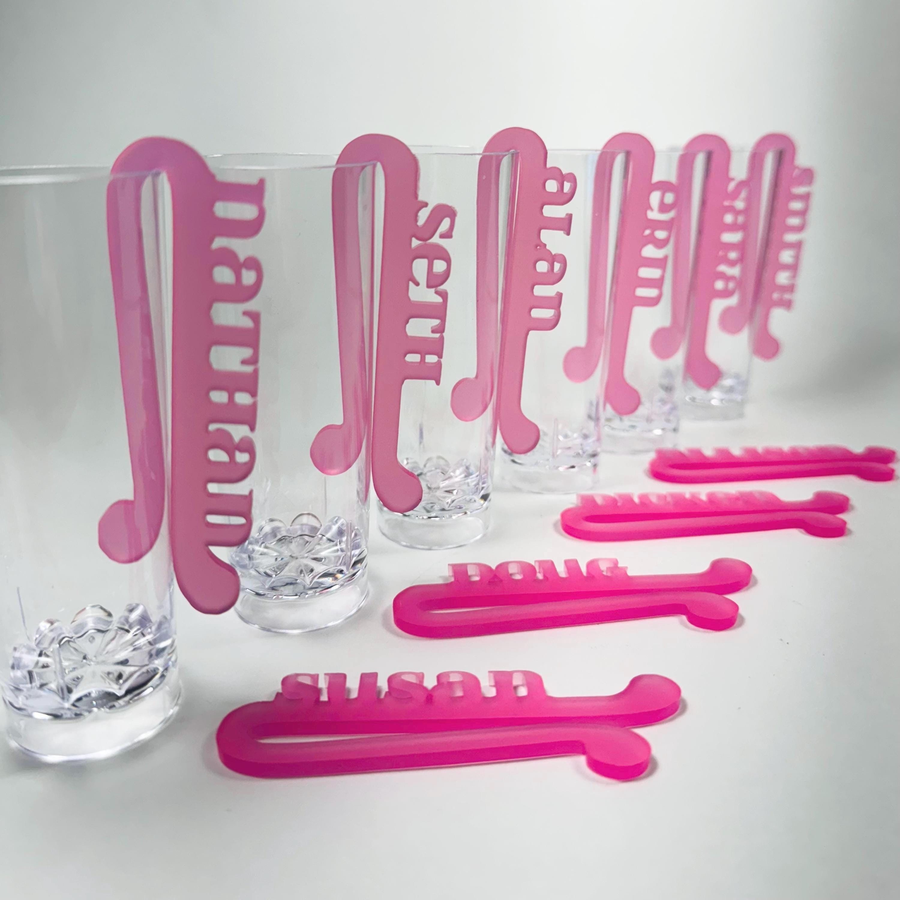 Personalized Acrylic Drink Markers | Galentine's Party Favors - Etsy